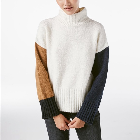 NWOT FRAME Color block turtleneck sweater - Picture 4 of 7